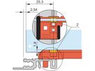 SCHROFF EuropacPRO Panneau latéral pour joint textile, type H, lourd, 3 U, 295 mm