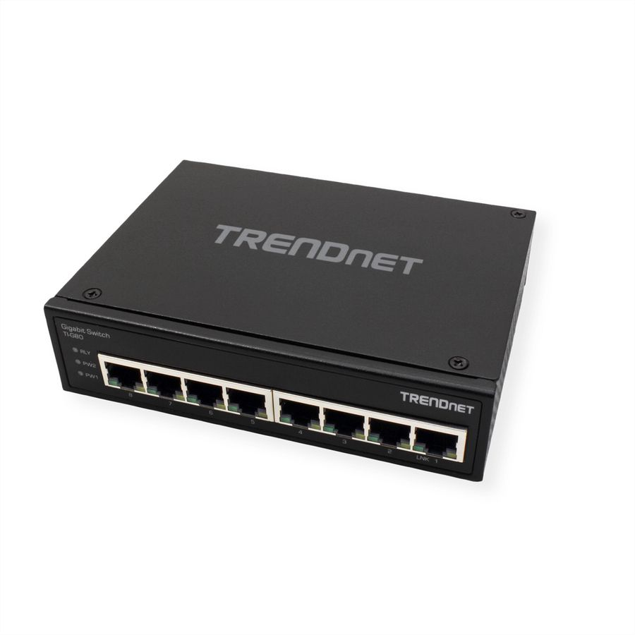 TRENDnet TI-G80 8-Port Gehärteter Industrieller Gigabit DIN-Rail Switch
