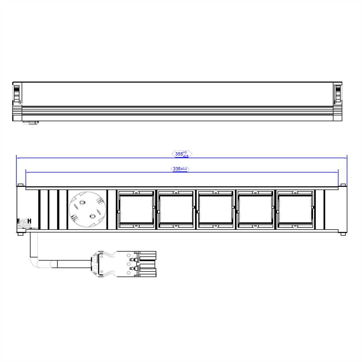 BACHMANN CONI Large 1x contact de protection 5x ABD