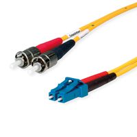 TELEGÄRTNER Câble adaptateur duplex 9/125 OS2, 2x ST, 1x LC Duplex, jaune, 1 m
