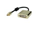 ROLINE GOLD 4K Mini DisplayPort-DVI Adapter, Aktiv, v1.2, Mini DP ST - DVI BU