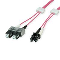 EasyLan Câble FO duplex 50/125µm OM4, LC/SC, violet, 3 m