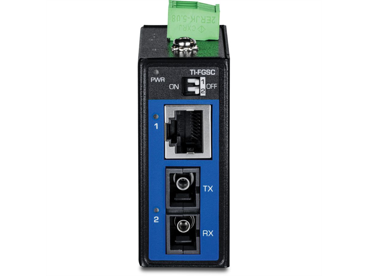 TRENDnet TI-FGSC Convertisseur fibre SC industriel renforcé multimode, 1000 Base-FX 1 km