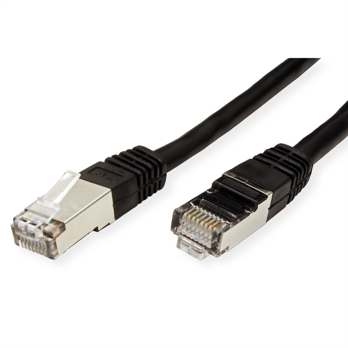 Cordon VALUE Cat.6 (Classe E) S/FTP (PiMF), noir, 0,5 m