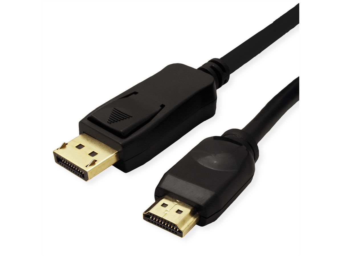VALUE Câble DisplayPort DP - UHDTV, M/M, noir, 1 m