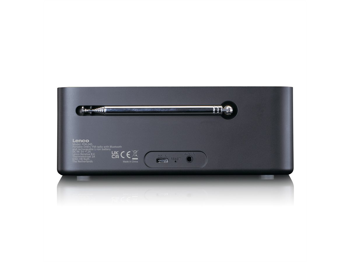 Lenco DAB+ Radio PDR-045BK , noir