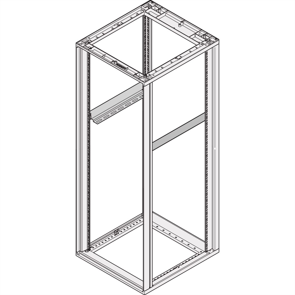 SCHROFF Gleitschiene - 19"GLEITSCHIENEN-SET 600T 2X