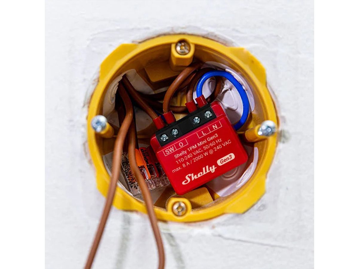 Shelly Schaltaktor 1PM Mini GEN 3, (New Pack Version)