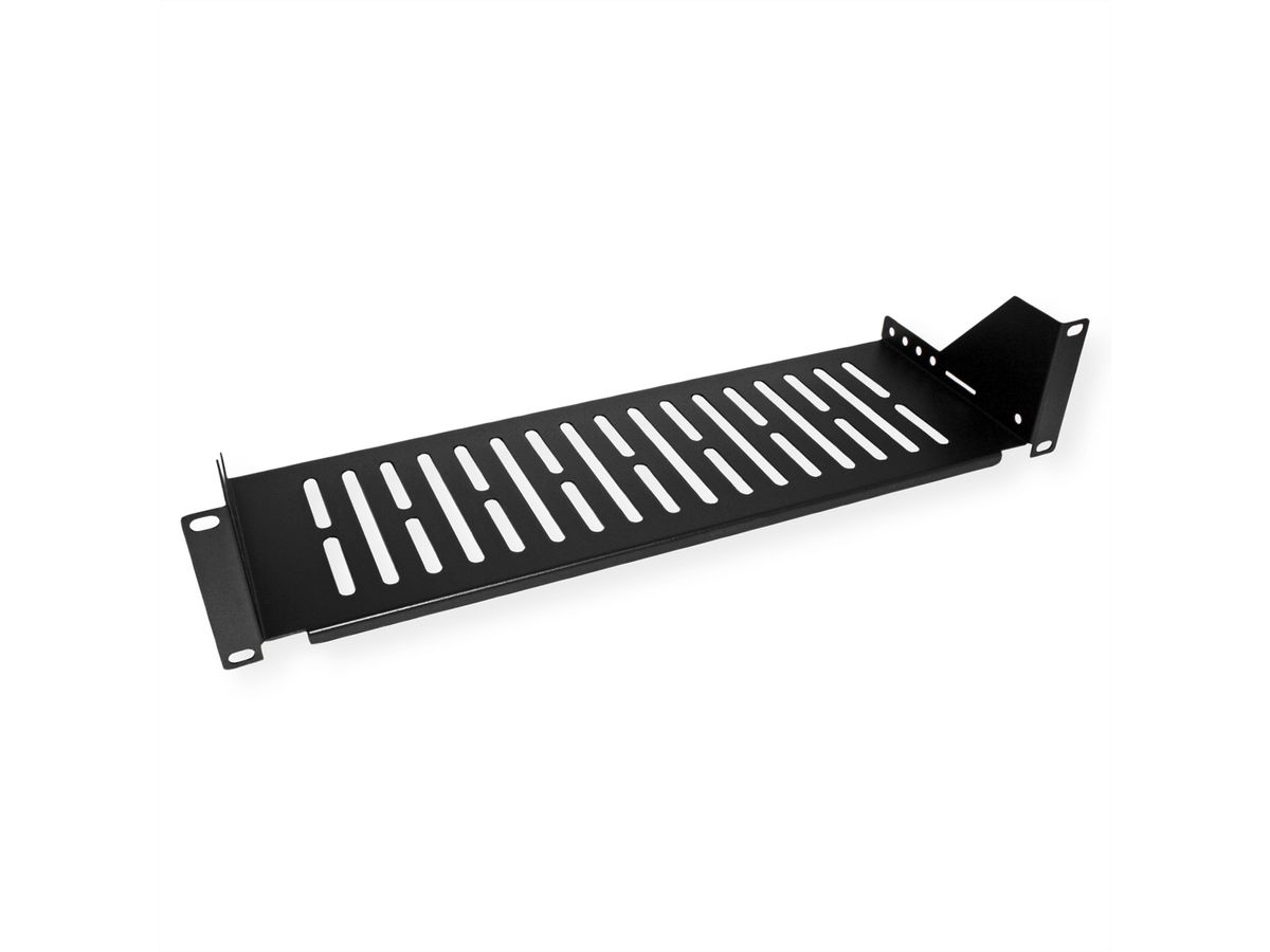 VALUE Etagère 19", 485 x 150mm, 2UH, max. 15 kg, noir
