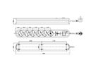 BACHMANN SMART Bâti de prises 6x contact de protection, interrupteur, protection contre les surtensions, blanc, 1,5 m