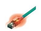 EasyLan DualBoot LED Patchkabel RJ45 S/FTP Kat.6A (Class EA), mit saCon Stecker, LSOH, türkis, 0,5 m