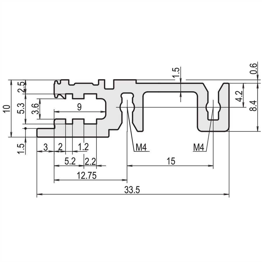 SCHROFF Typ H-KD stabil, kurzes Dach - MODULSCH. VORNE 28TE H KD