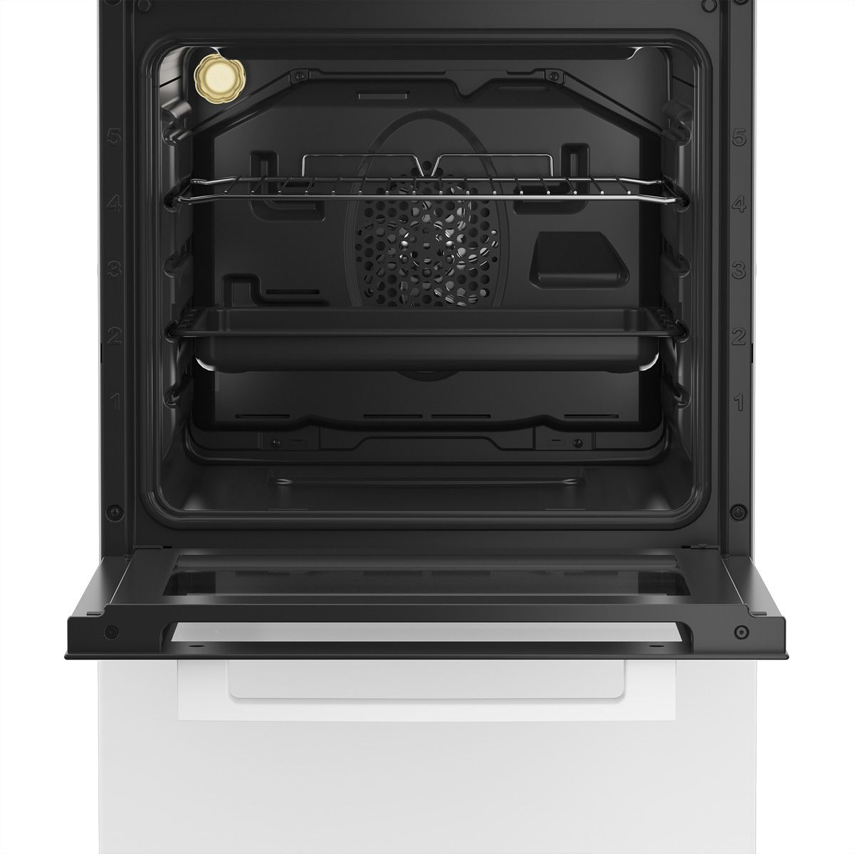 Beko Elektroherd FSM57100GW Elektroherd mit Glaskeramik-Kochfeld