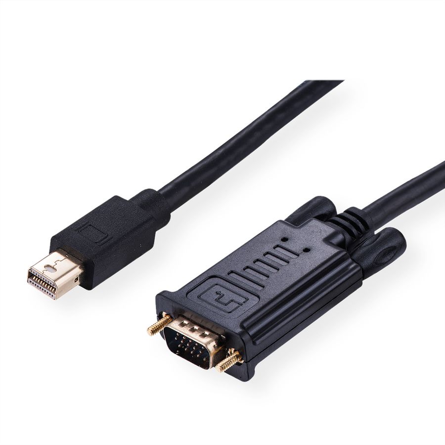VALUE Kabel Mini DisplayPort-VGA, Mini DP ST - VGA ST, schwarz, 1,5 m