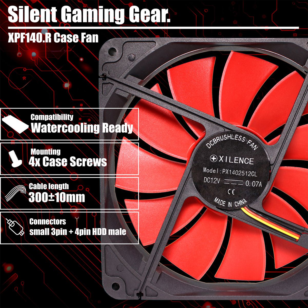 Xilence XPF140.R 140mm Performance Gehäuselüfter, 3PIN