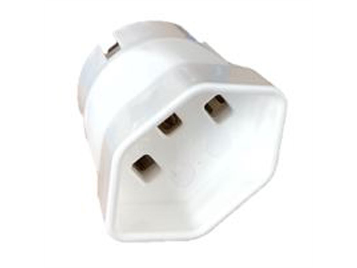 Schönenberger Adapter D/CH, Schutzkontakt Stecker/Buchse T23, weiss