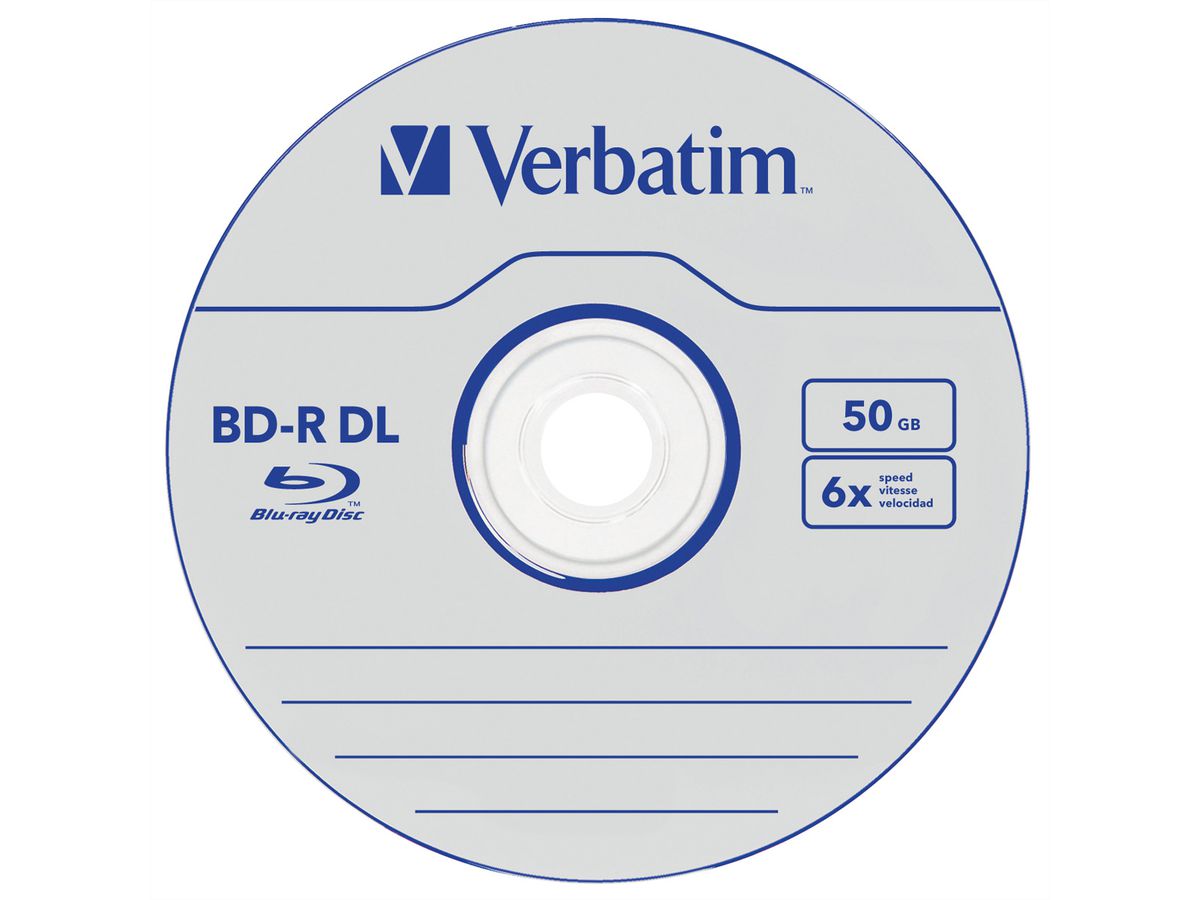 Verbatim BD-R Jewel DL 50GB 6x 5 Pack