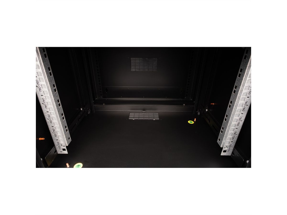 ROLINE 19" Boîtier mural Pro 7U, 600x600 LxP pivotant en 2 parties noir