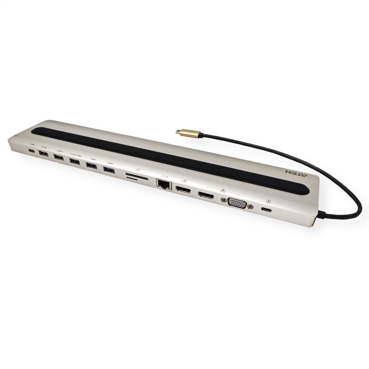 ATEN UH3237 USB-C Multiport Dock mit Power Passthrough