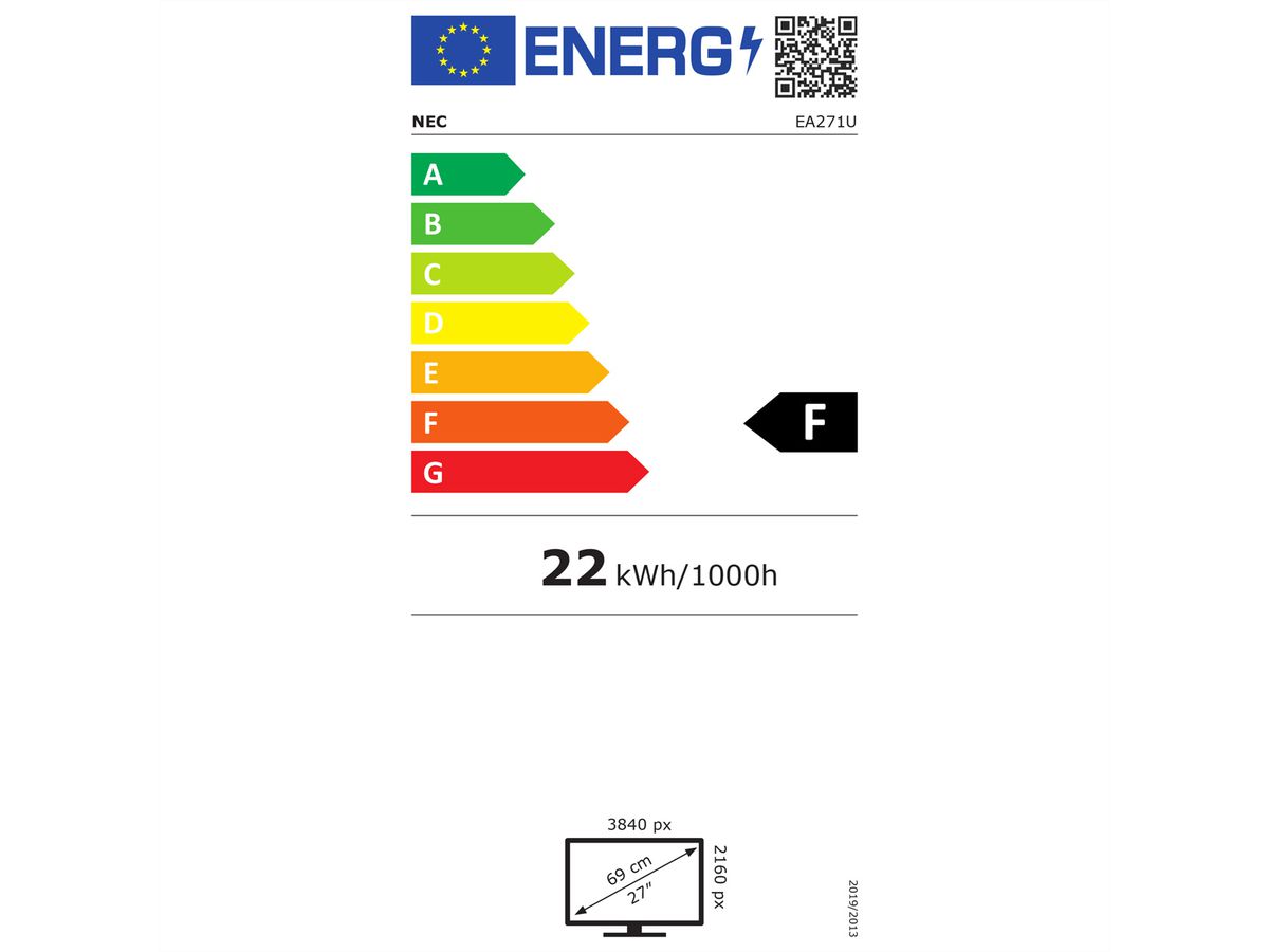 NEC Montior MultiSync EA271U black, 27", 3840x2160, 350cd/m²