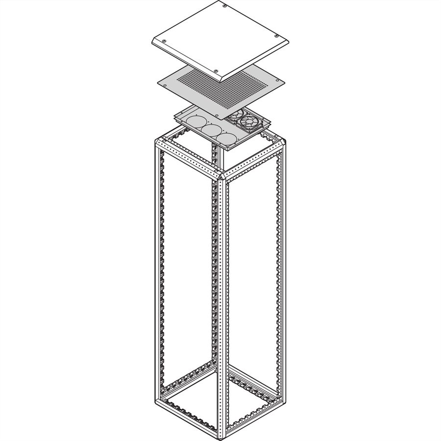 SCHROFF LUEFTERDACH 800B 1100T EMV RAL7021