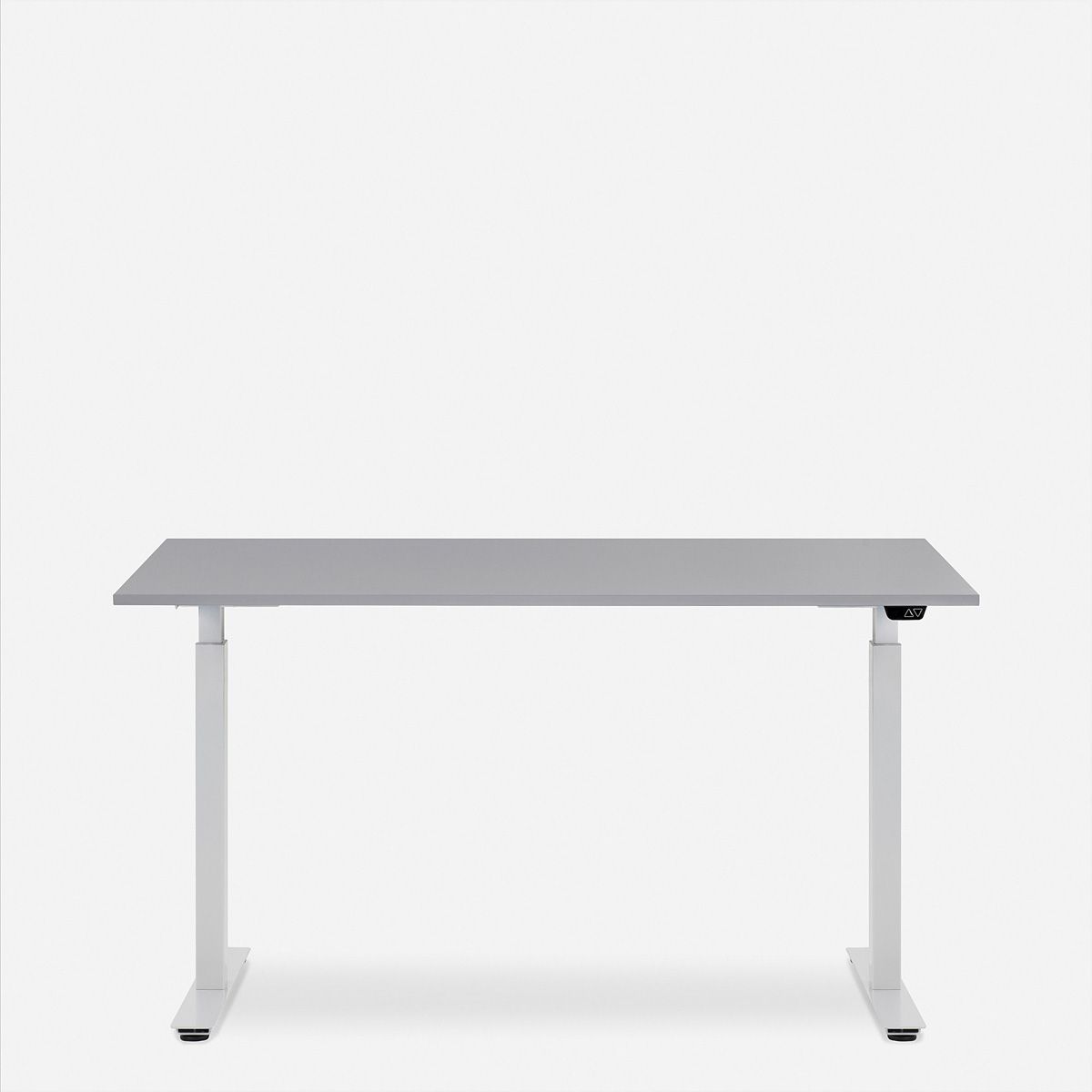 WRK21 Schreibtisch Smart 120 x 80 cm, Höhenverstellbar, Grau Uni / Weiss