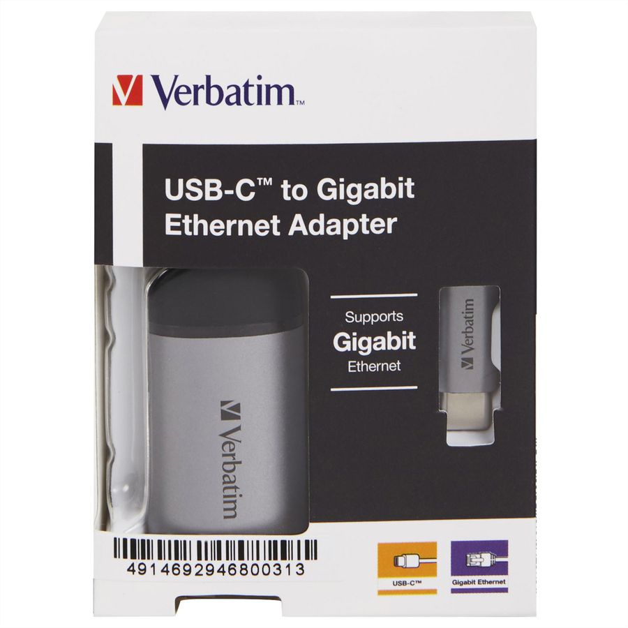 Verbatim USB-C Adaptateur, 1x RJ45