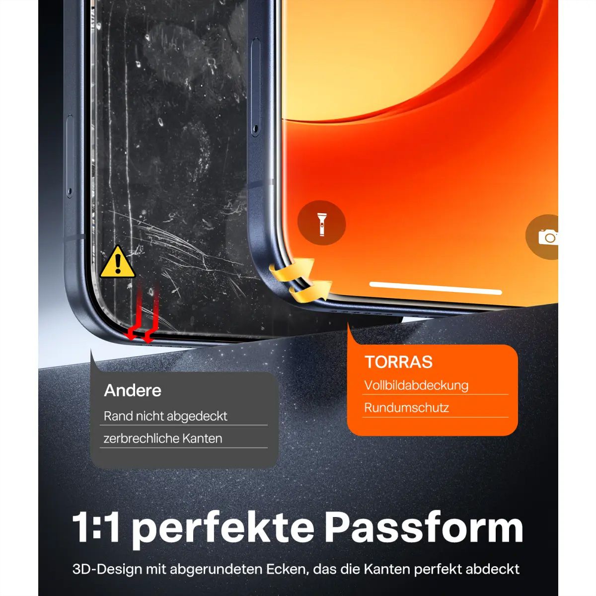 Torras Install Master Privacy protection d'écran, iPhone 17, transparent