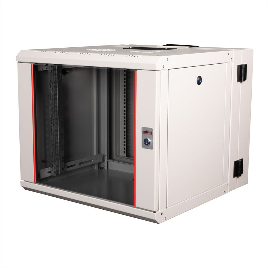 ROLINE 19-Zoll Wandgehäuse Pro 9 HE, 600x600 BxT zweiteilig schwenkbar grau
