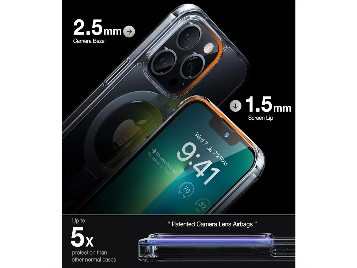 Torras UPRO Ostand Case, iPhone 13 Pro, MagSafe, transparent