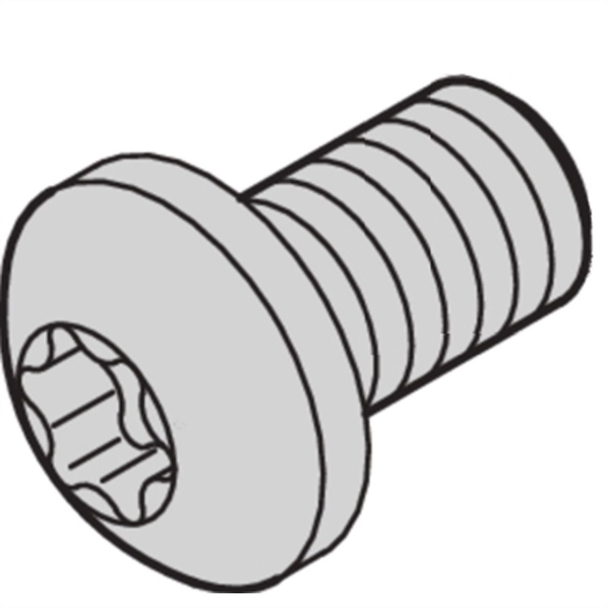 Vis à tête cylindrique de SCHROFF, Torx, fonction GND, acier zingué, M4 × 6 mm, 100 pièces