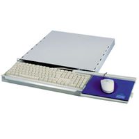 Tiroir clavier 19" 1UH sans clavier, gris clair
