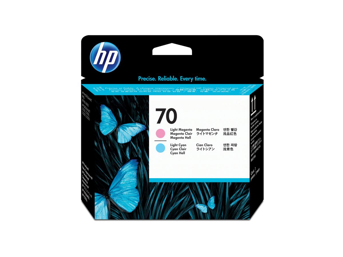 HP 70 tête d'impression DesignJet magenta clair et cyan clair
