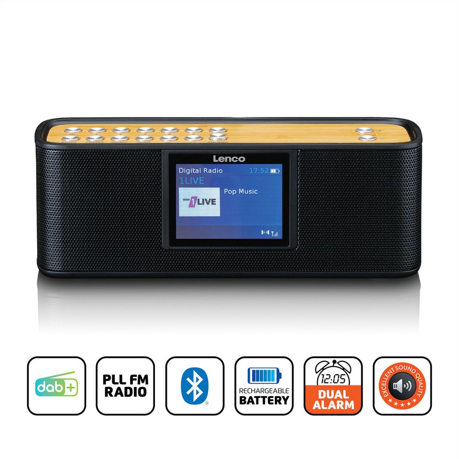 Lenco DAB+ Radio PDR-045BK , noir