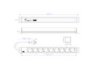 BACHMANN Bâti de prises 19" 9x, sans interrupteur, argent