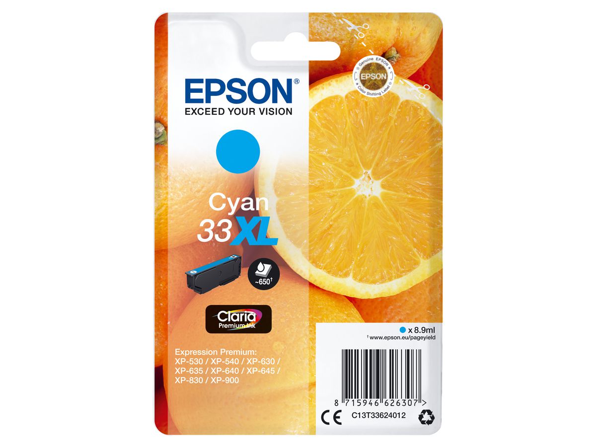 Epson Oranges Cartouche " " - Encre Claria Premium C (XL)