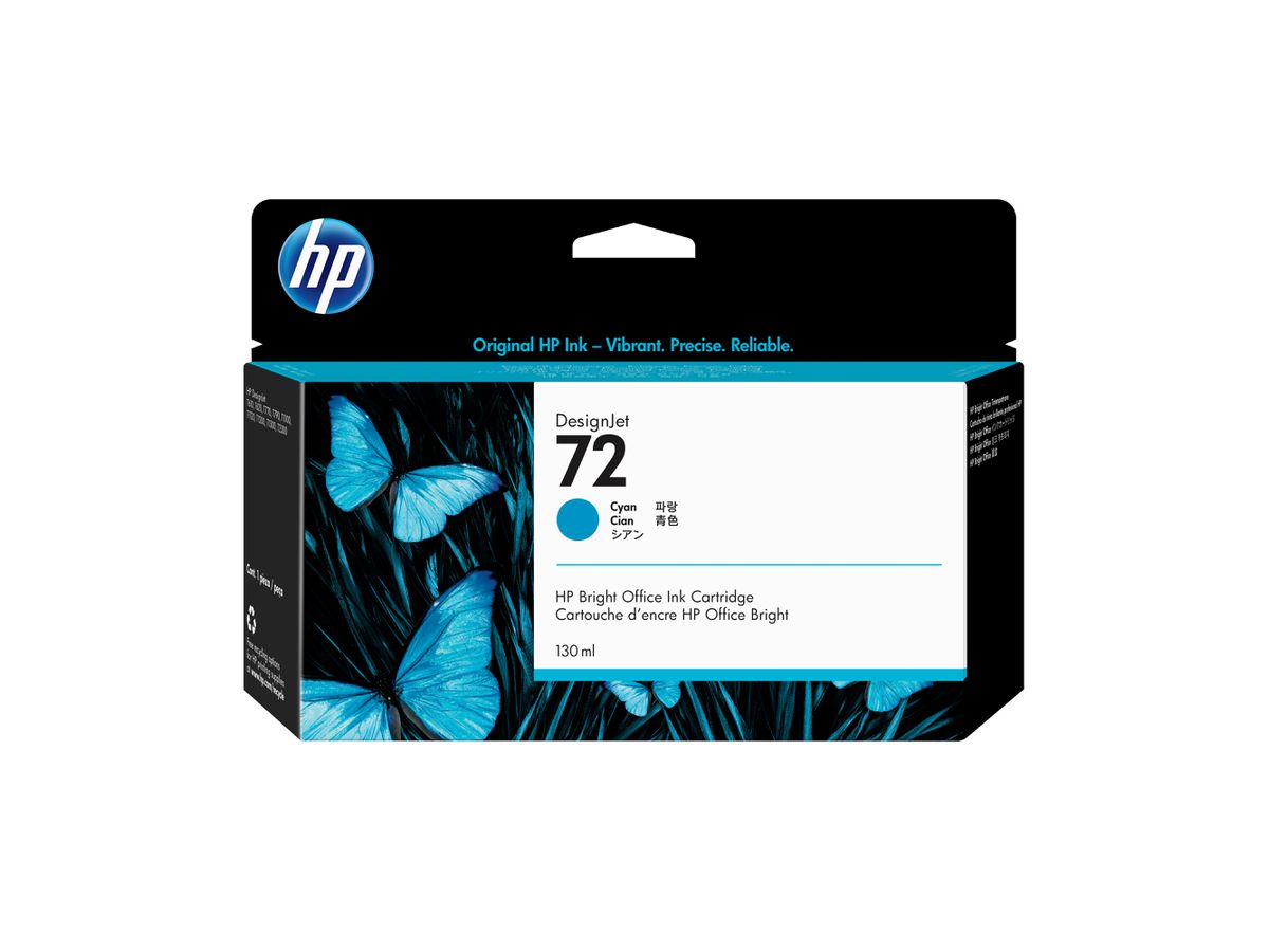 HP 72 Cyan DesignJet Druckerpatrone, 130 ml