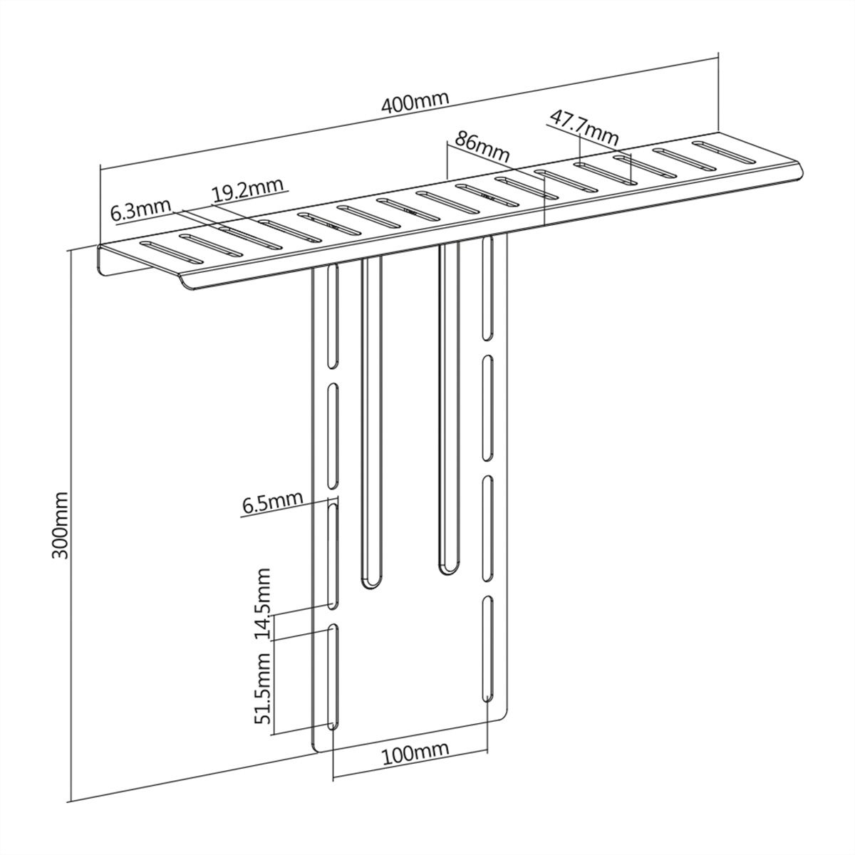 ROLINE All-in-one Geräteablage, VESA-kompatibel, bis 3 kg