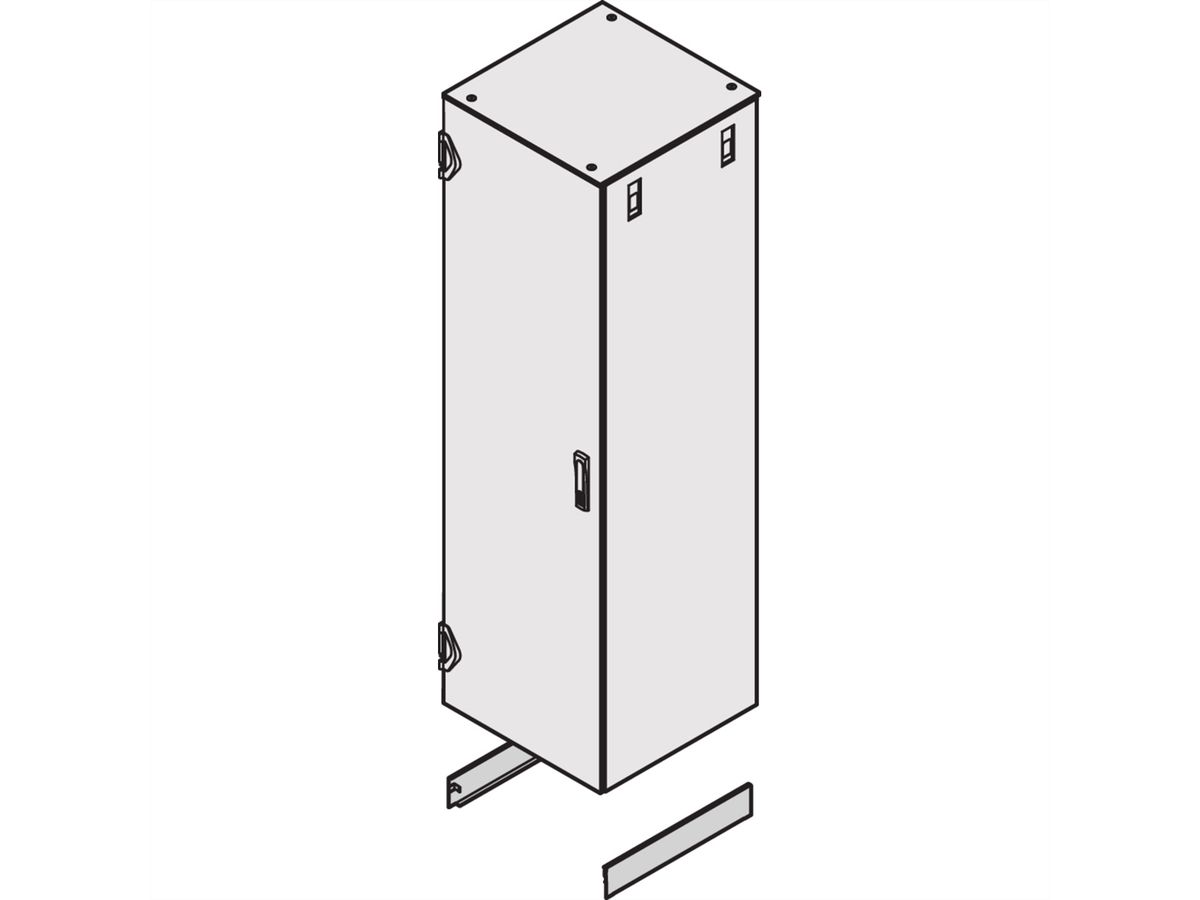 SCHROFF Seitenblende - SOCKELBLENDE 300T RAL 7021