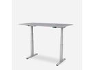 WRK21 Schreibtisch Work 120 x 80 cm, Höhenverstellbar, Grau Uni / Grau