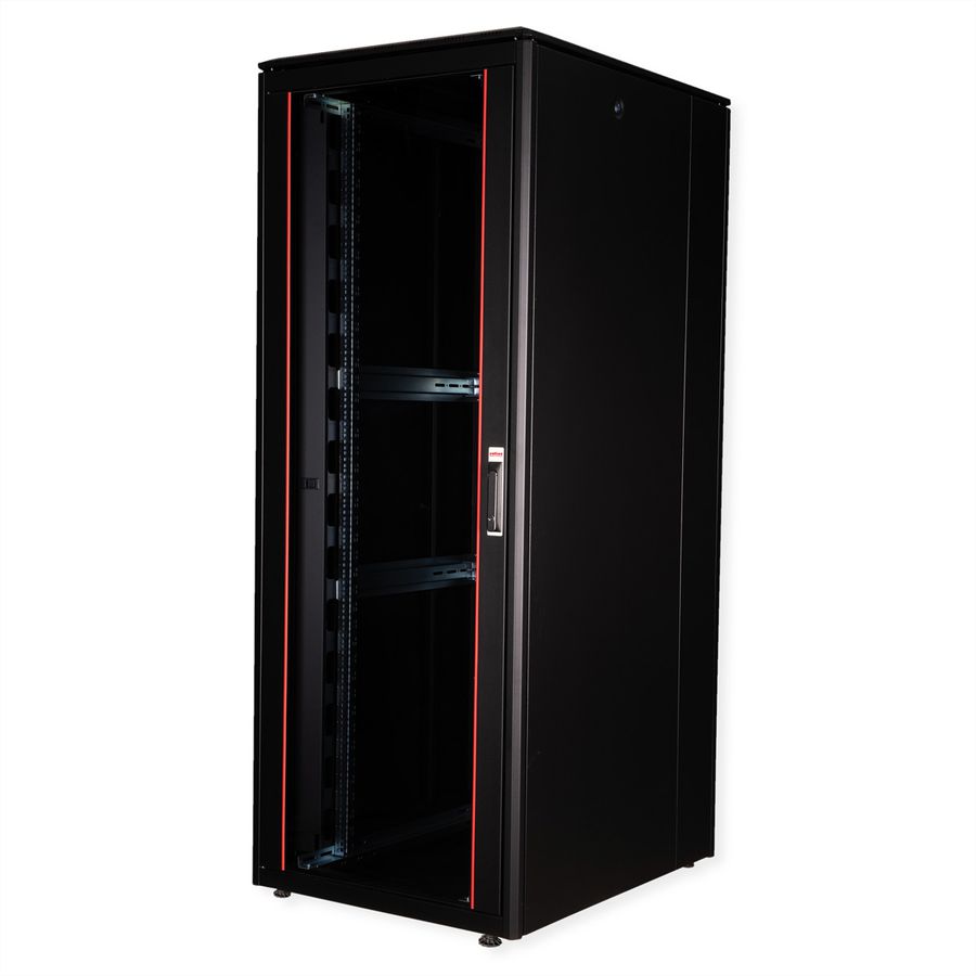 ROLINE 19-Zoll Netzwerkschrank Pro 42 HE, 800x1000 BxT Glastür schwarz