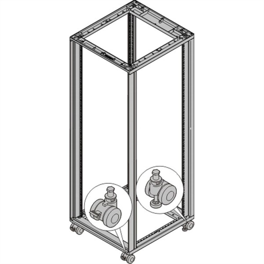 Roulette SCHROFF Novastar, 400 kg, avec pieds réglables