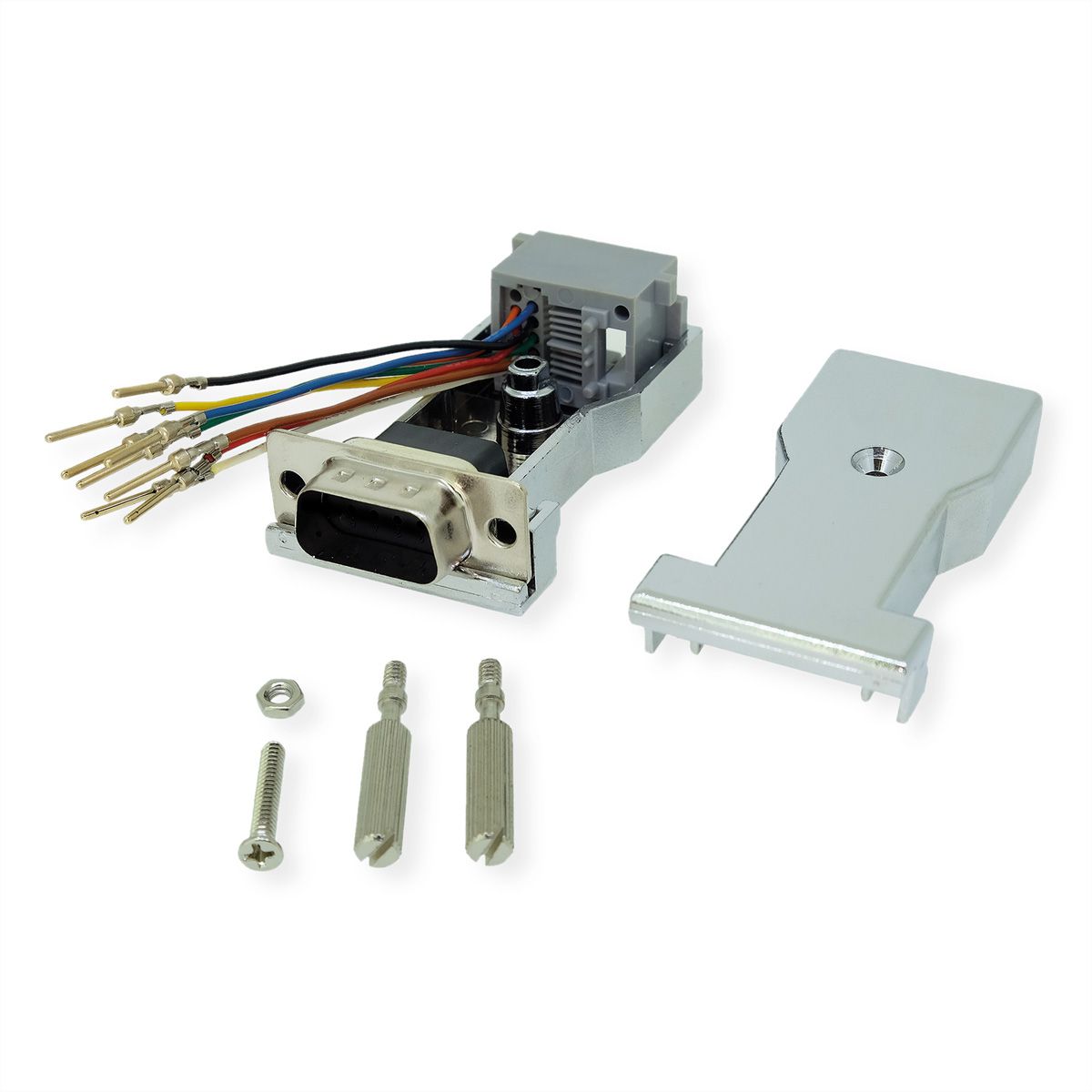 ROLINE DB9 mâle-RJ45 femelle 8P / 8C 8 fils, argent