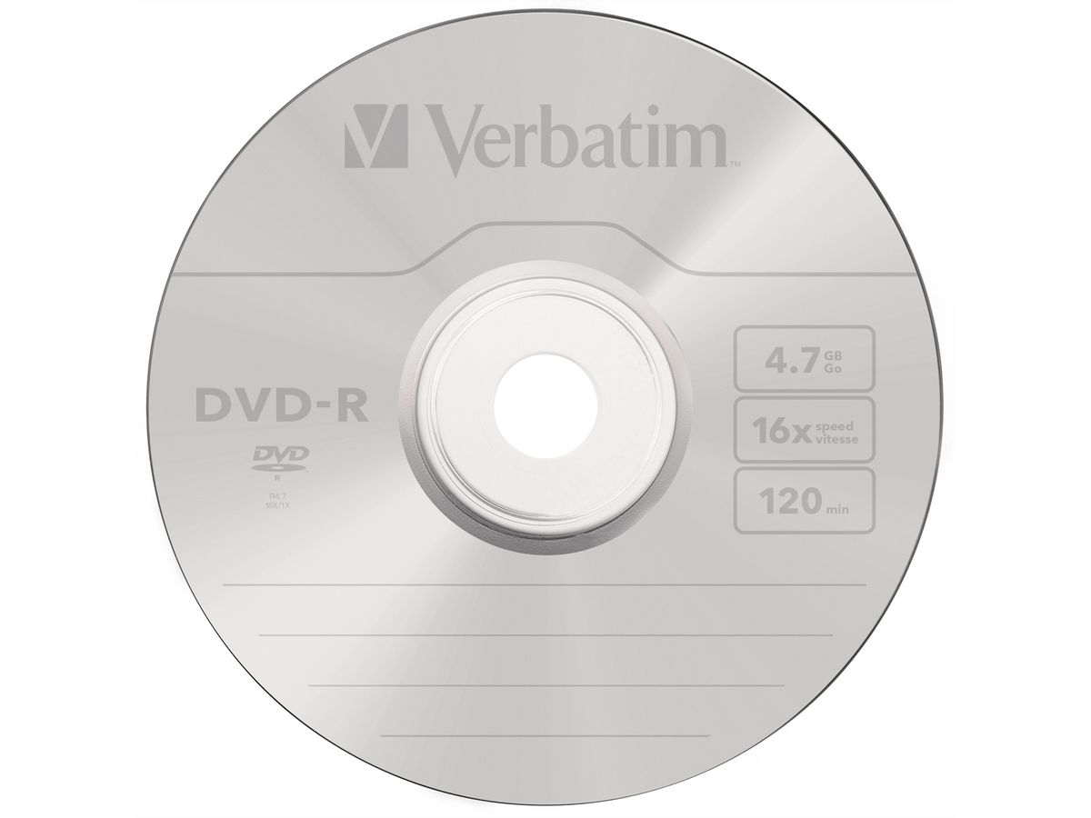 Verbatim DVD-R Spindle 4.7GB 16x 100 Pk