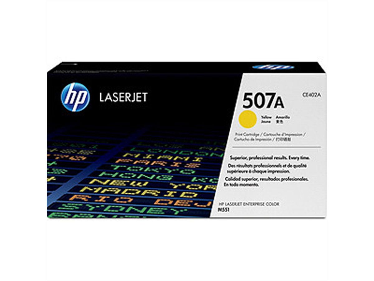 HP Toner CE402A (507A), ca. 6'000 Seiten, yellow