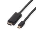 ROLINE Câble Mini DisplayPort, Mini DP - UHDTV, M/M, noir, 3 m