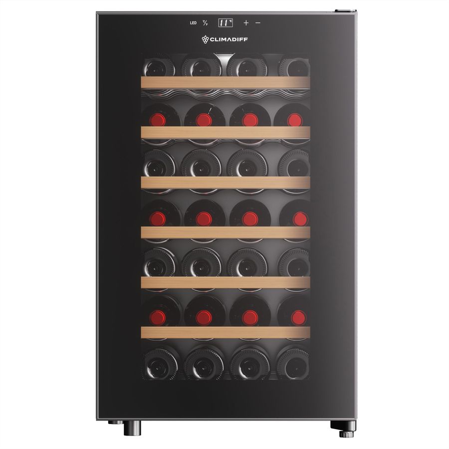 Climadiff Weinkühlschrank CUVEE28, Freistehend, 1 Zone, 28 Flaschen