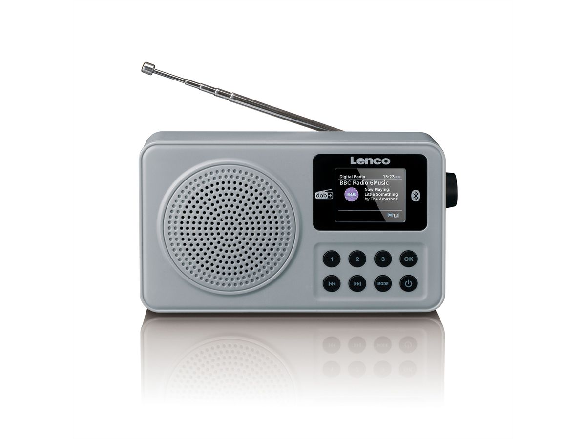 Lenco kompaktes DAB+ Radio PDR-034, FM/BT/AUX-In, Akku