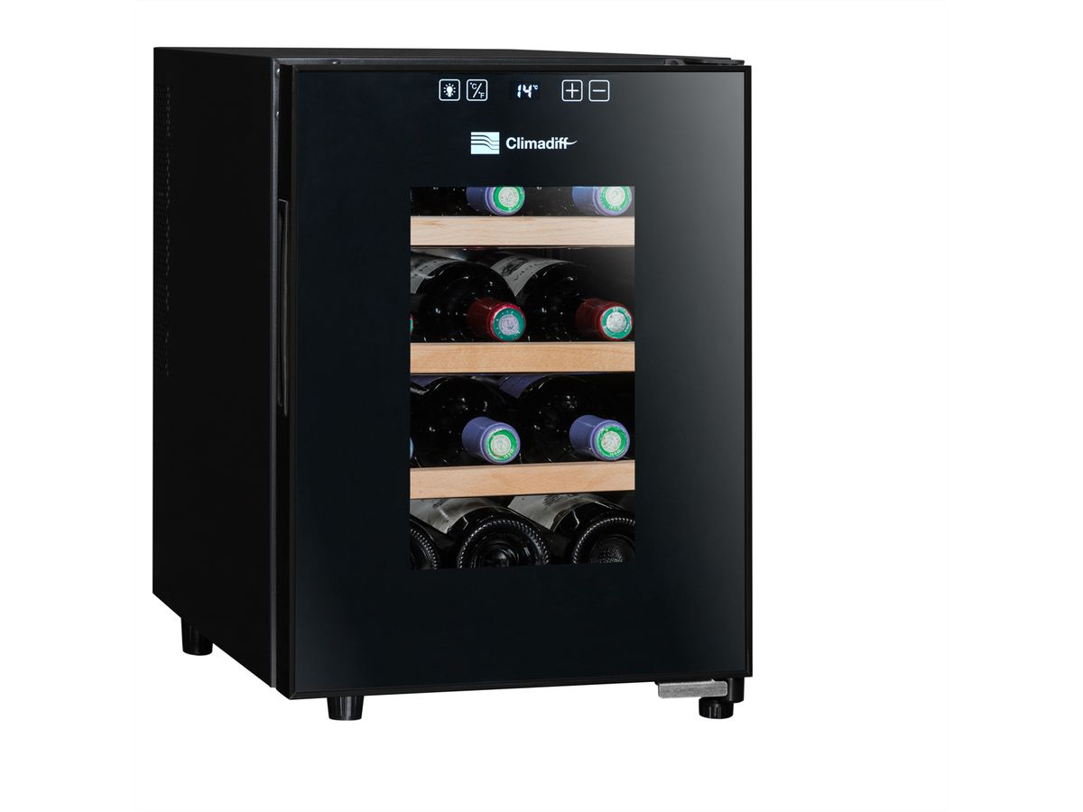 Climadiff Weinkühlschrank CC12, Freistehend, 1 Zone, 12 Flaschen