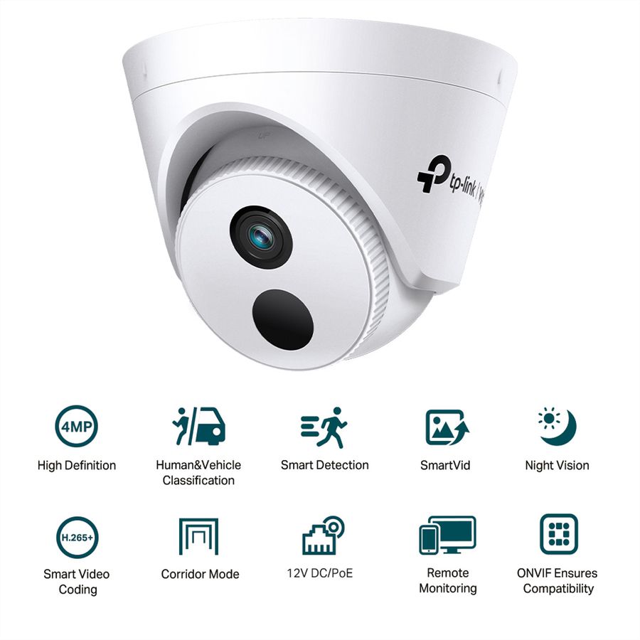 TP-Link VIGI C440I(2.8mm) Caméra Turret 4 MP, 88.8°, IR-LED 30m